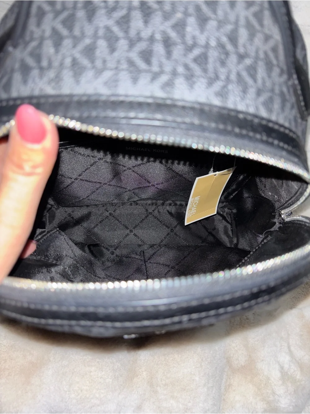 Michael Kors  Black Logo Backpack
